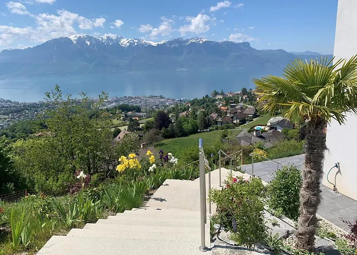 公寓 Moderne Avec Vue Panoramique A Proche De Montreux *