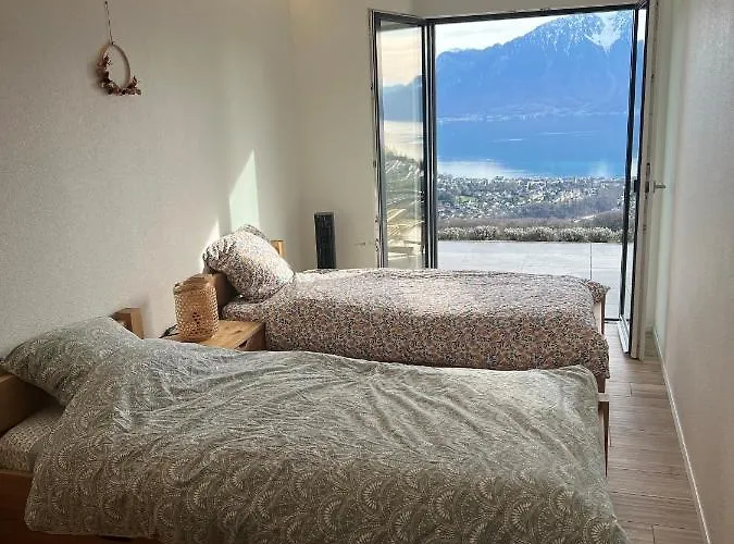 דירה Moderne Avec Vue Panoramique A Proche De Montreux Jongny