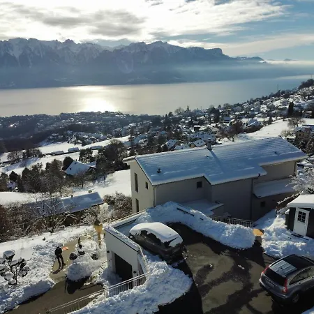 Moderne Avec Vue Panoramique A Proche De Montreux 公寓 强尼